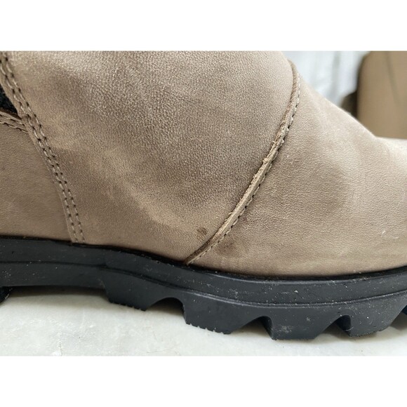 Sorel Joan Of Arctic Boots Women’s  8.5 Wedge Chelsea Slip-On Brown Suede - Picture 10 of 12